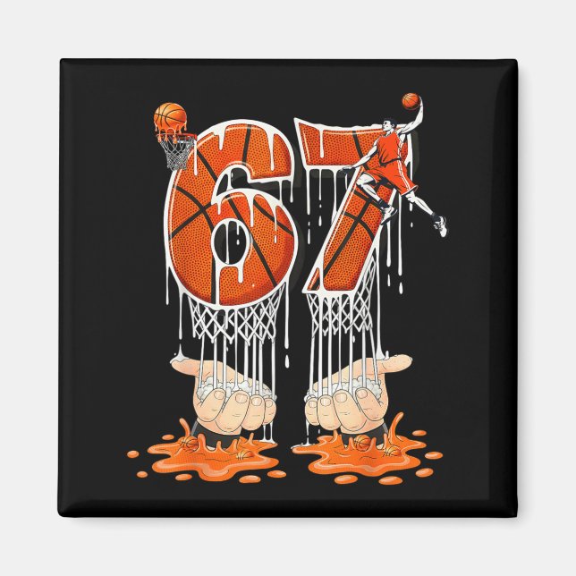 Imán Gen Alpha Slang Kids 67 Basketball Ice Cream Drip  (Frente)