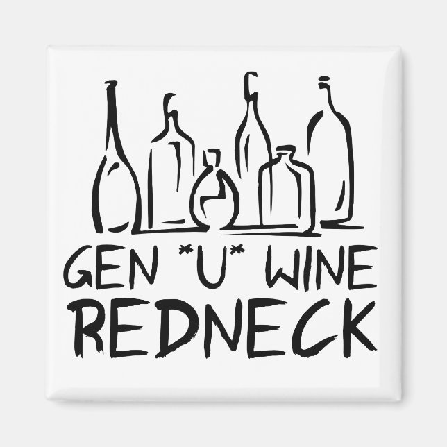 Imán Gen U Wine Redneck (Frente)