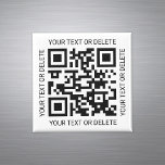 Imán Generador de código QR Suavizado moderno de promoc<br><div class="desc">Compartir cualquier sitio web con un imán cuadrado de código QR escaneado personalizado. Para crear su propio código QR mediante el generador, simplemente escriba la dirección URL del sitio web en la plantilla. Toda la redacción es sencilla de personalizar o eliminar, y los colores y el estilo de fuente también...</div>