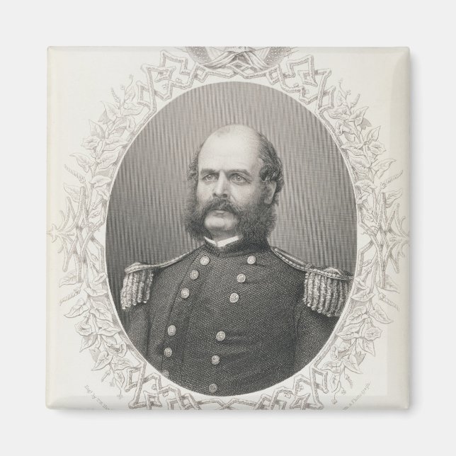Imán General de División Ambrose Everett Burnside (Frente)