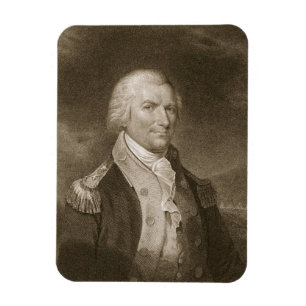 Imán General de División Arthur St. Clair, grabado por 