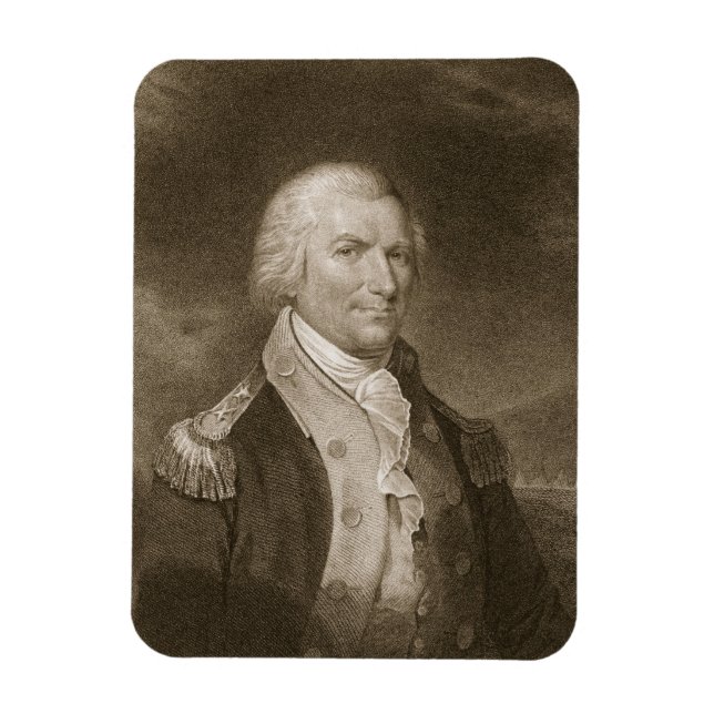 Imán General de División Arthur St. Clair, grabado por  (Vertical)