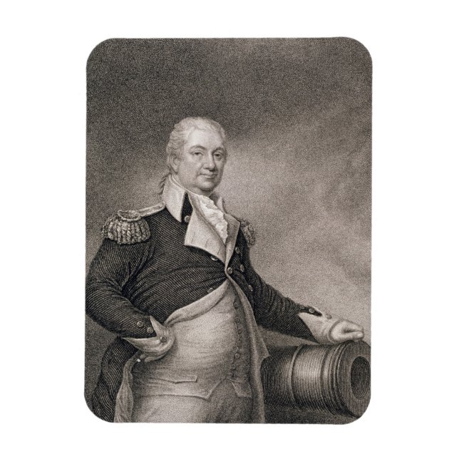 Imán General de División Henry Knox (1750-1806) grabado (Vertical)