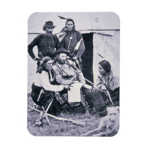 Imán General George A. Custer (1839-76) con su indio