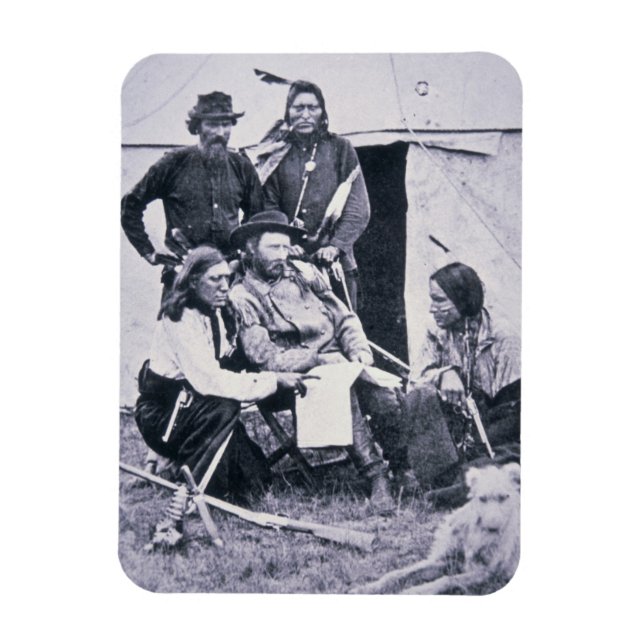 Imán General George A. Custer (1839-76) con su indio (Vertical)