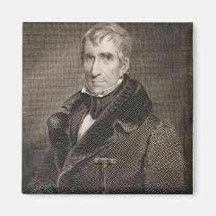 Imán General importante William Henry Harrison, grabado