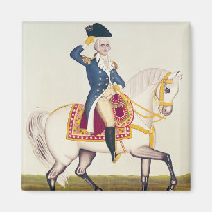 Imán General Washington en un cargador blanco, c.1835