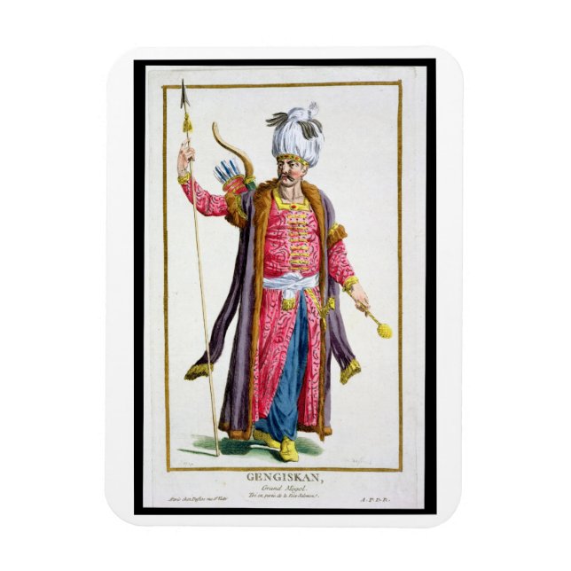 Imán Genghis Khan (c.1162-1227) de 'Receuil des Estam (Vertical)