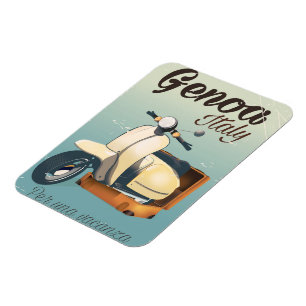 Imán Génova Italia para un poster del vintage de las