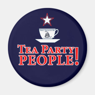 Imán ¡Gente de la fiesta del té!