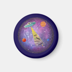 Imán Gente estrella de la nave espacial UFO Alien