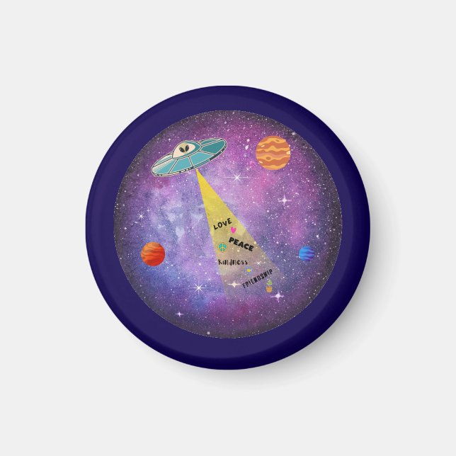 Imán Gente estrella de la nave espacial UFO Alien (Frente)
