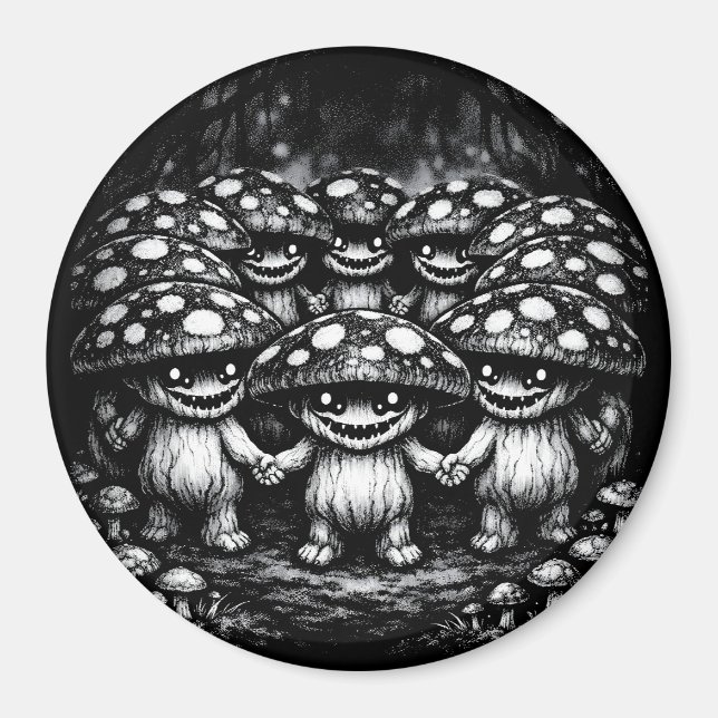 Imán Gente Hongo • Criaturas del Bosque por BurnsInHell (Frente)