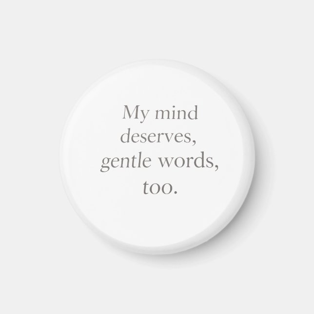 Imán Gentle Words Self-Care Quote  (Frente)