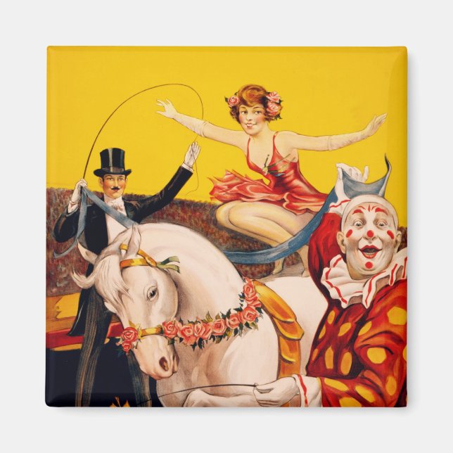 Imán Gentry Bros. Poster de circo. Miss Louise Hilton (Frente)