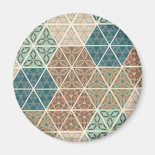 Imán Geo al aire libre XI modelo tribal azul y verde