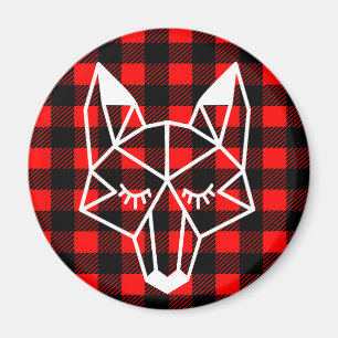 Imán Geo Fox y Rustic Black Buffalo Check Placa