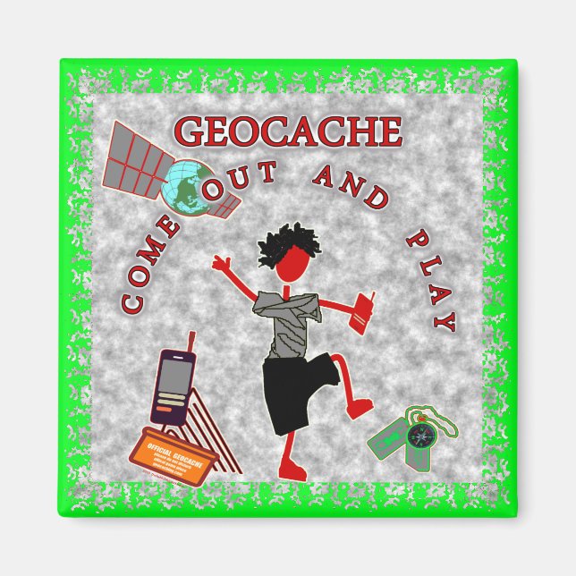 Imán Geocache Sale Y Juega (Frente)