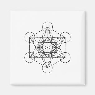 Imán Geometría Sagrada Cubo de Metatrón Psicodélico Vin