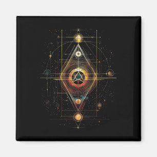 Imán Geometría Sagrada Cubo de Metatron Yoga Espiritual
