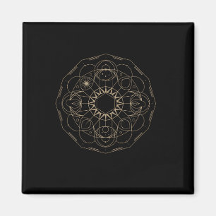 Imán Geometría Sagrada Cubo de Metatron Yoga Espiritual