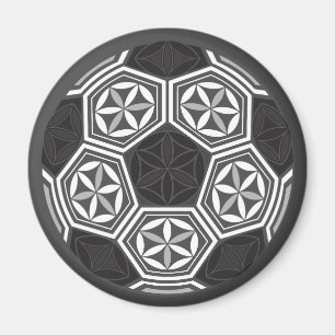 Imán geometría sagrada de fútbol
