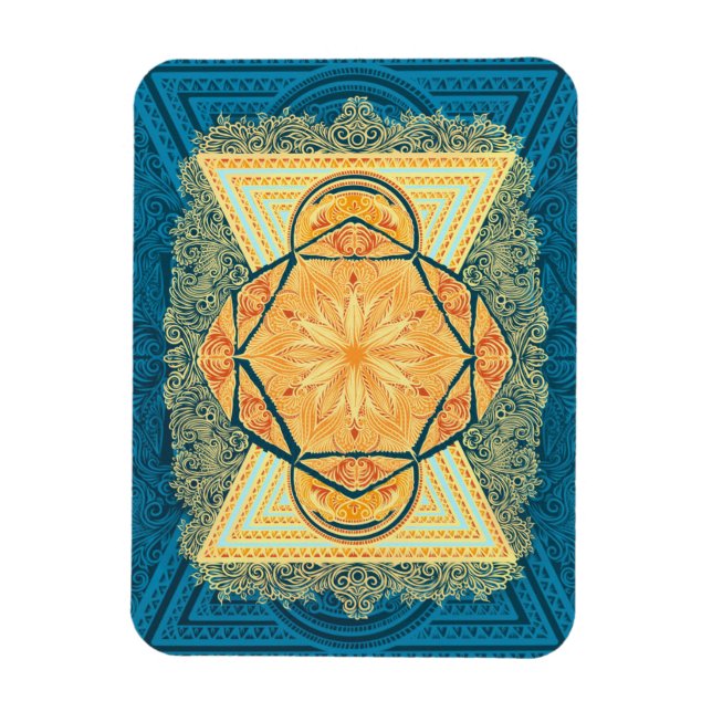 Imán Geometría sagrada radiante Mandala (Vertical)