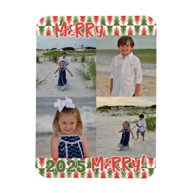 Imán Geometric Christmas Tree Grove (Vertical)