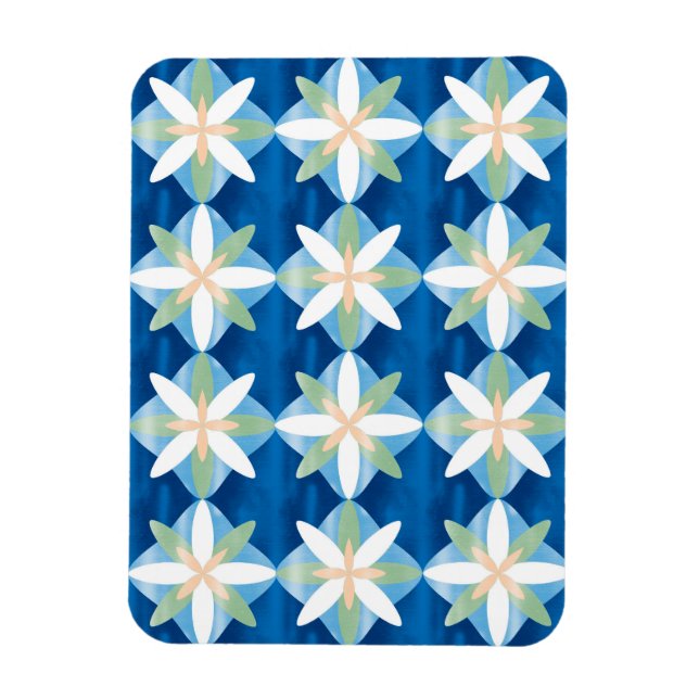 Imán Geometric diamond flowers (Vertical)