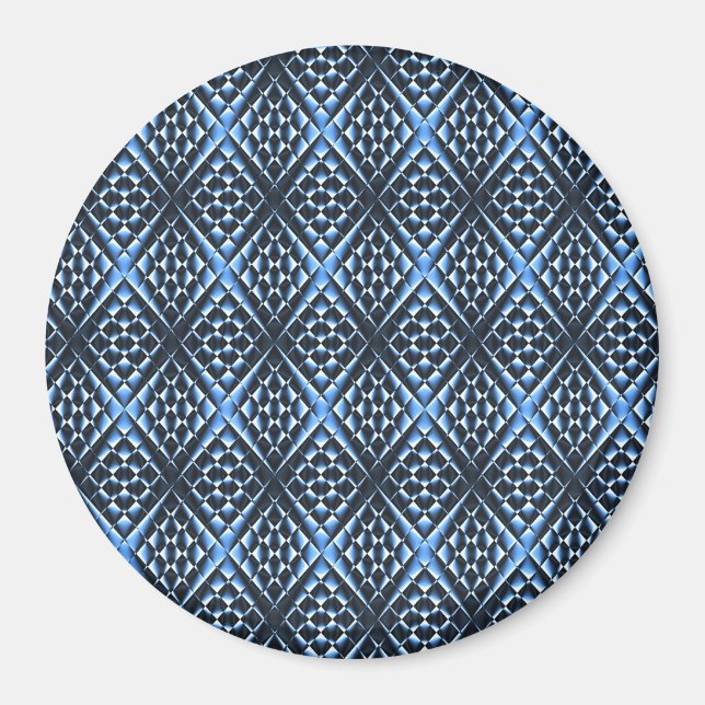 Imán Geométricamente azul... (Frente)