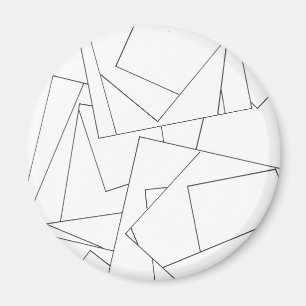 Imán Geométrico Blanco Y Negro
