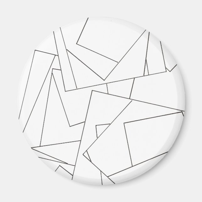 Imán Geométrico Blanco Y Negro (Frente)
