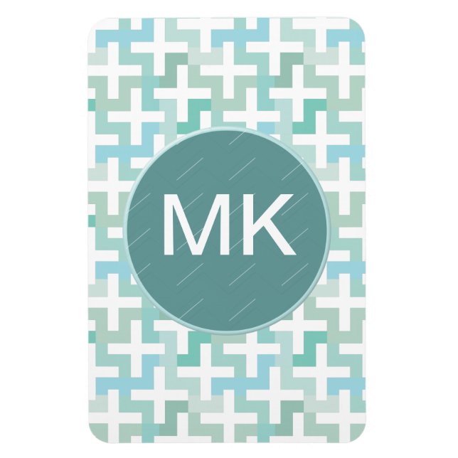 Imán Geométrico verde de la marea (Vertical)