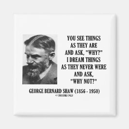 Imán George B. Shaw Soñó Que Las Cosas Nunca Fueron Por