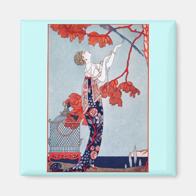 Imán George Barbier "L'Oiseau Volage" 1914 (Frente)