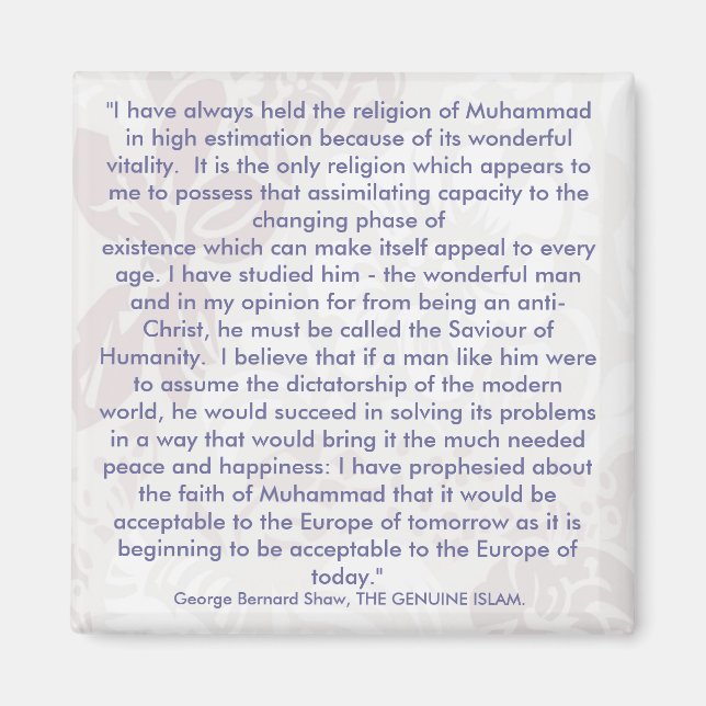 Imán George Bernard Shaw Cita Fridge Magnet (Frente)