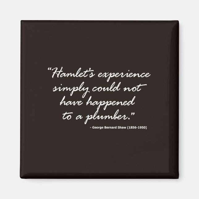 Imán George Bernard Shaw en Hamlet (Frente)