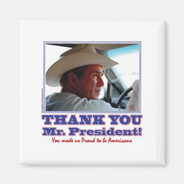Imán ¡George Bush/Gracias! (Frente)