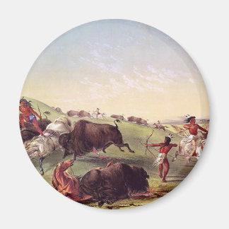 Imán George Catlin - Caza de búfalos