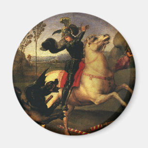 Imán George Fighting the Dragon por Raphael Sanzio