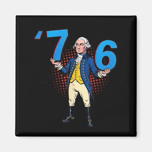 Imán George Washington 76 Lanzó Seis Siete (Frente)