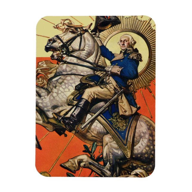 Imán George Washington a caballo (Vertical)