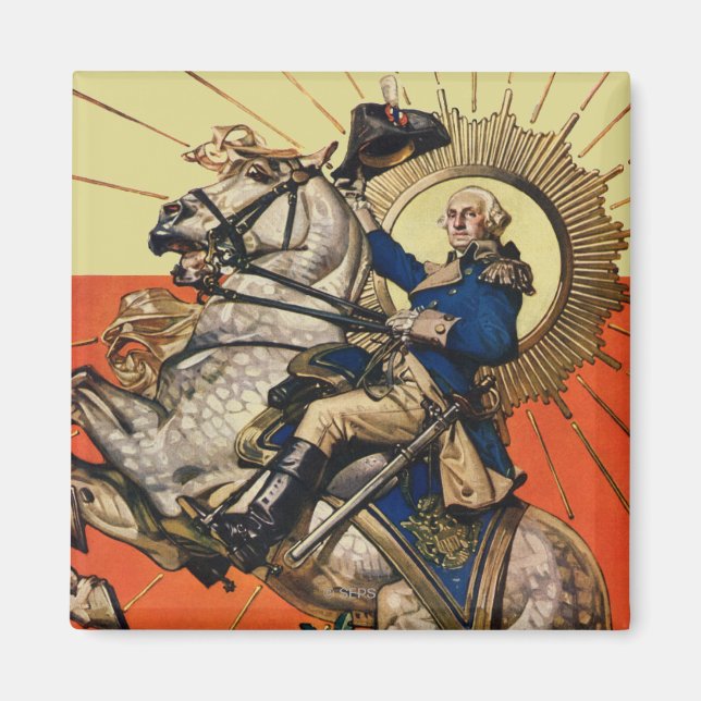 Imán George Washington a caballo (Frente)