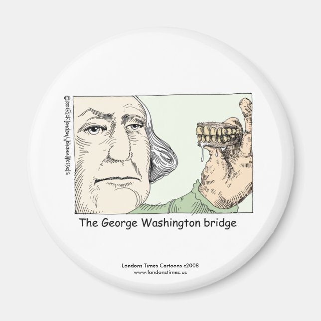 Imán George Washington Bridge Funny Novedad Magnet (Frente)