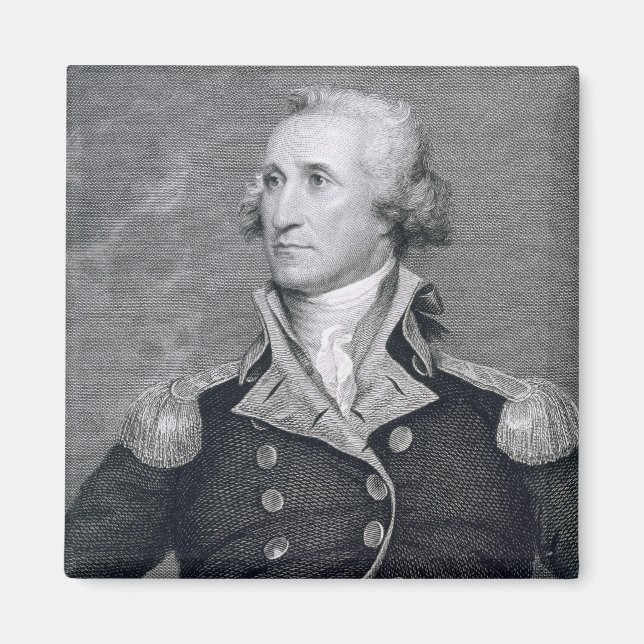 Imán George Washington, grabado por Asher Brown Durand (Frente)