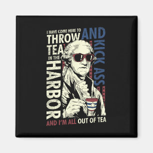 Imán George Washington Lanzando Tea Kick 4 De Julio