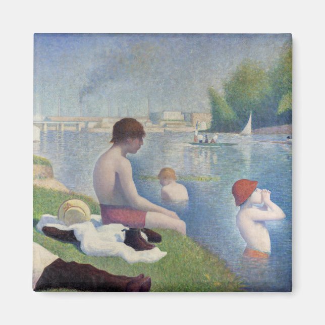 Imán Georges Seurat - Bathers en Asnieres (Frente)