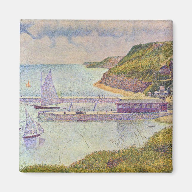 Imán Georges Seurat - Port-en-Bessin en la marea alta (Frente)