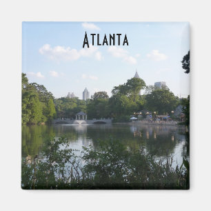 Imán Georgia de la foto del lago park de Atlanta