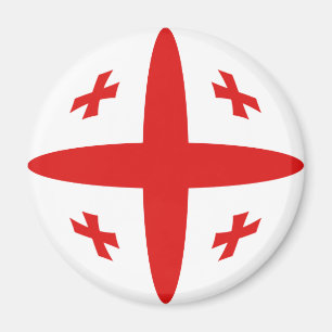 Imán Georgia Fisheye Flag Magnet